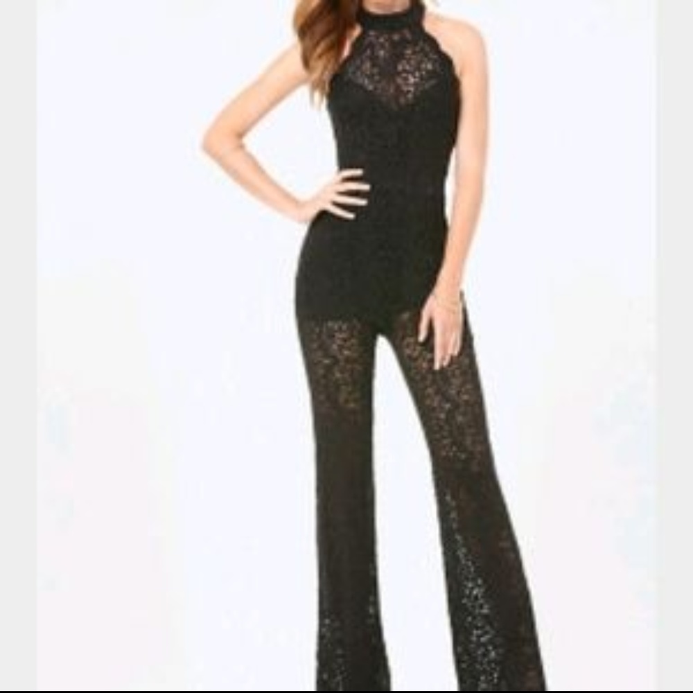 Lace jumpsuit from Bebe.
